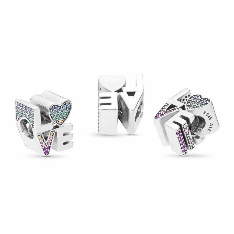 Pandora Australia Multi-Color Love Charm - Sterling Silver | EZMWAN296